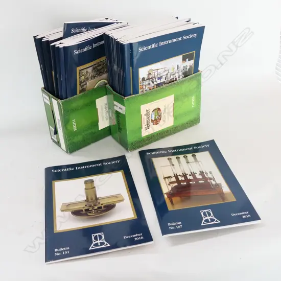 3 BOXES 'SCIENTIFIC INSTRUMENT SOCIETY BULLETINS, 1996 - 2020
